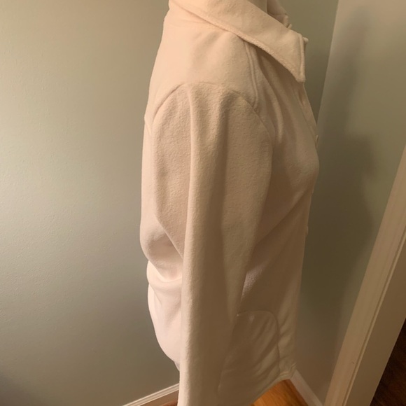 Denim & Co. cream fleece long jacket, size XXS - Picture 4 of 7